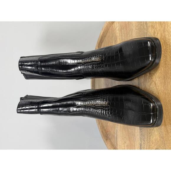 NWB H Halston Women's Charlotte Ankle Boots Black US Size 9 - Picture 3 of 11